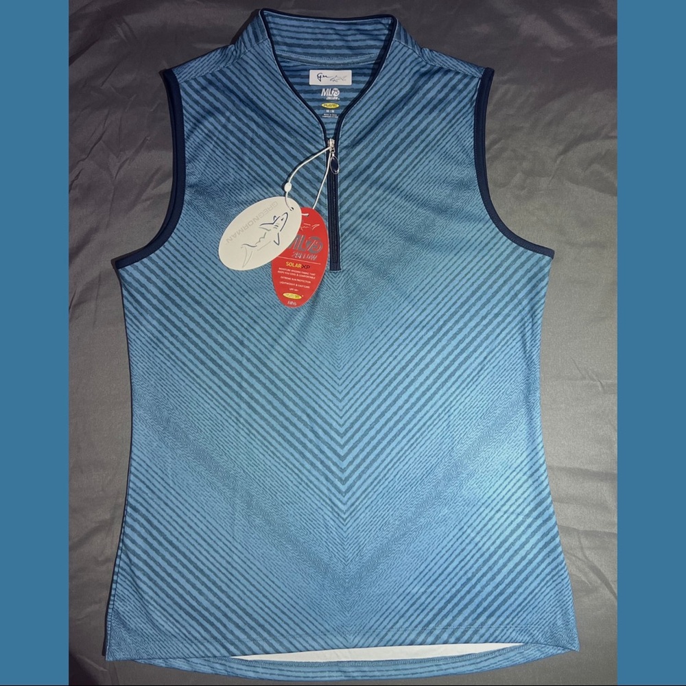 Greg Norman Women’s Sleeveless Golf Polo NWT Size: M in Navy Blue